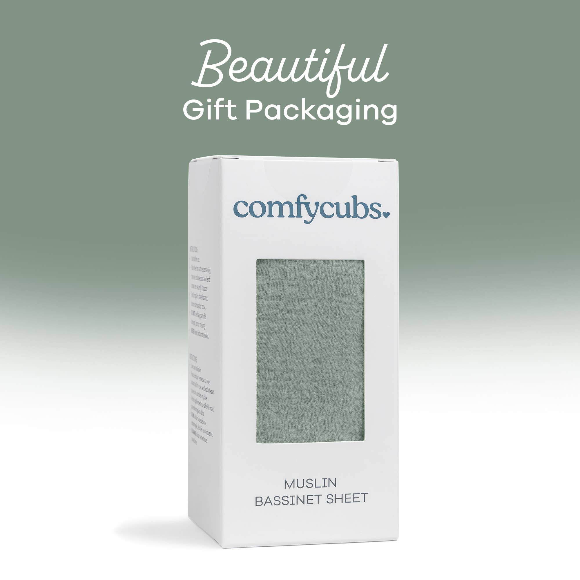 Comfy Cubs - Muslin Fitted Bassinet Crib Sheet, Extra Soft by Comfy Cubs-Giggles N Gear