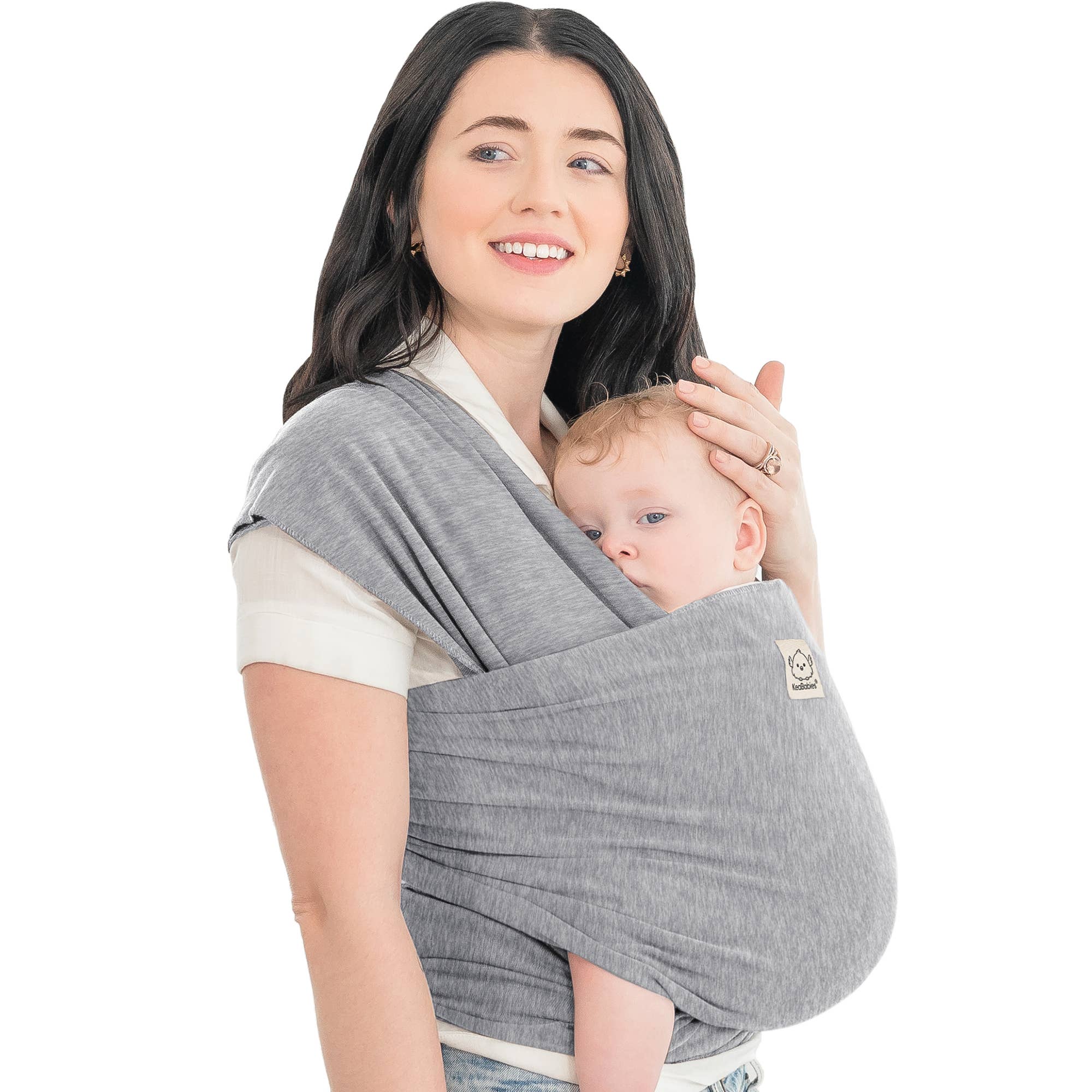 KeaBabies - KeaBabies Original Baby Wrap Carrier - Classic Gray-Giggles N Gear