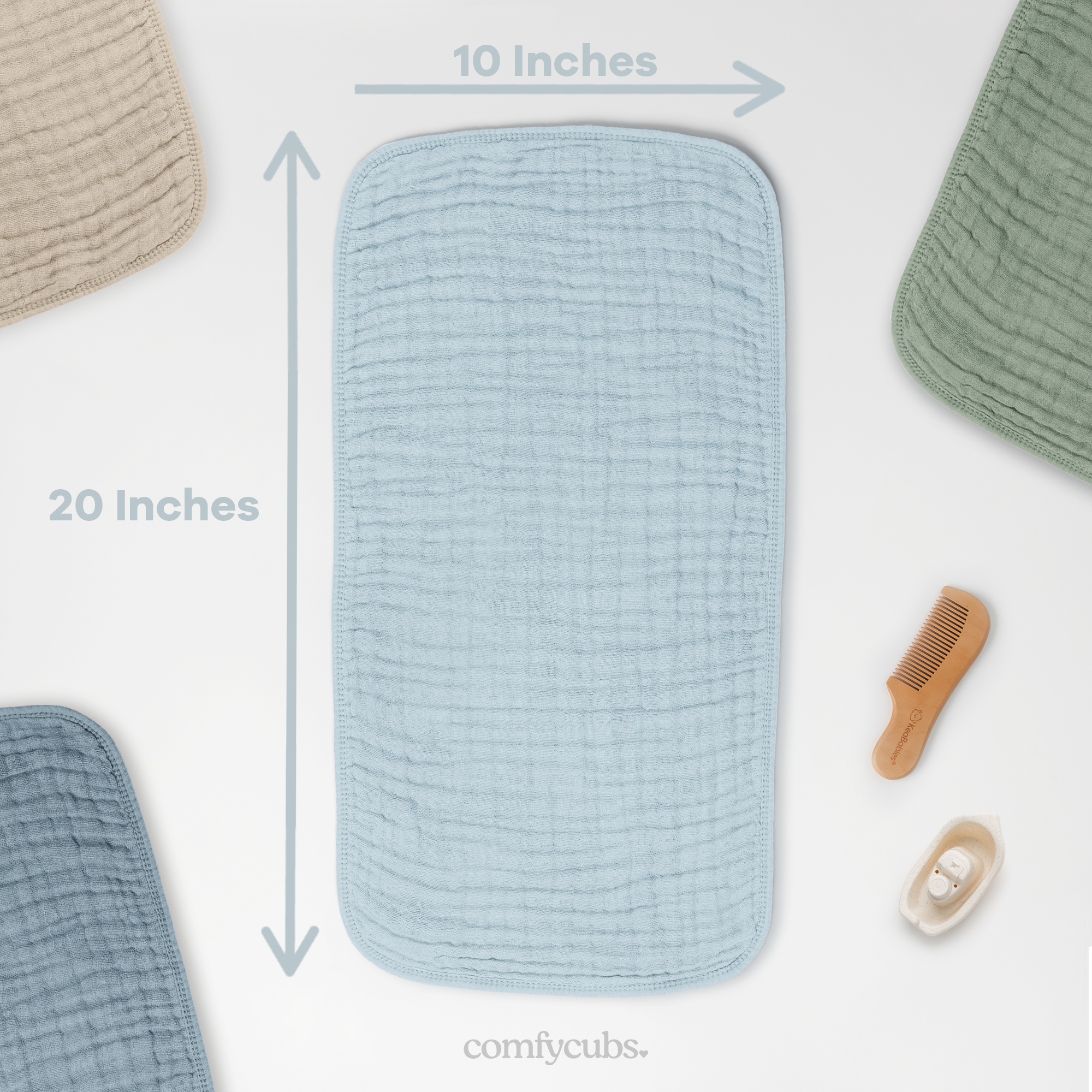 Comfy Cubs - Muslin Burp Cloths by Comfy Cubs - / Pack of 6-Giggles N Gear