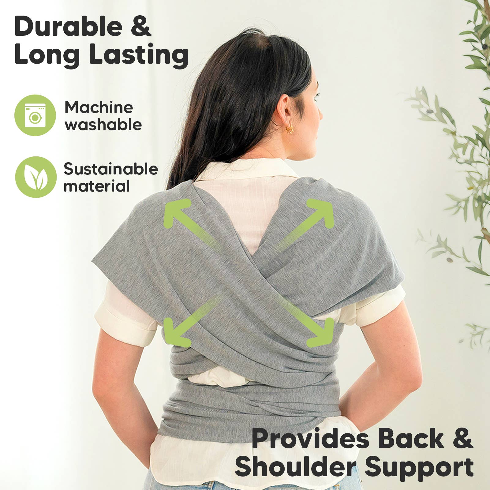 KeaBabies - KeaBabies Original Baby Wrap Carrier - Classic Gray-Giggles N Gear