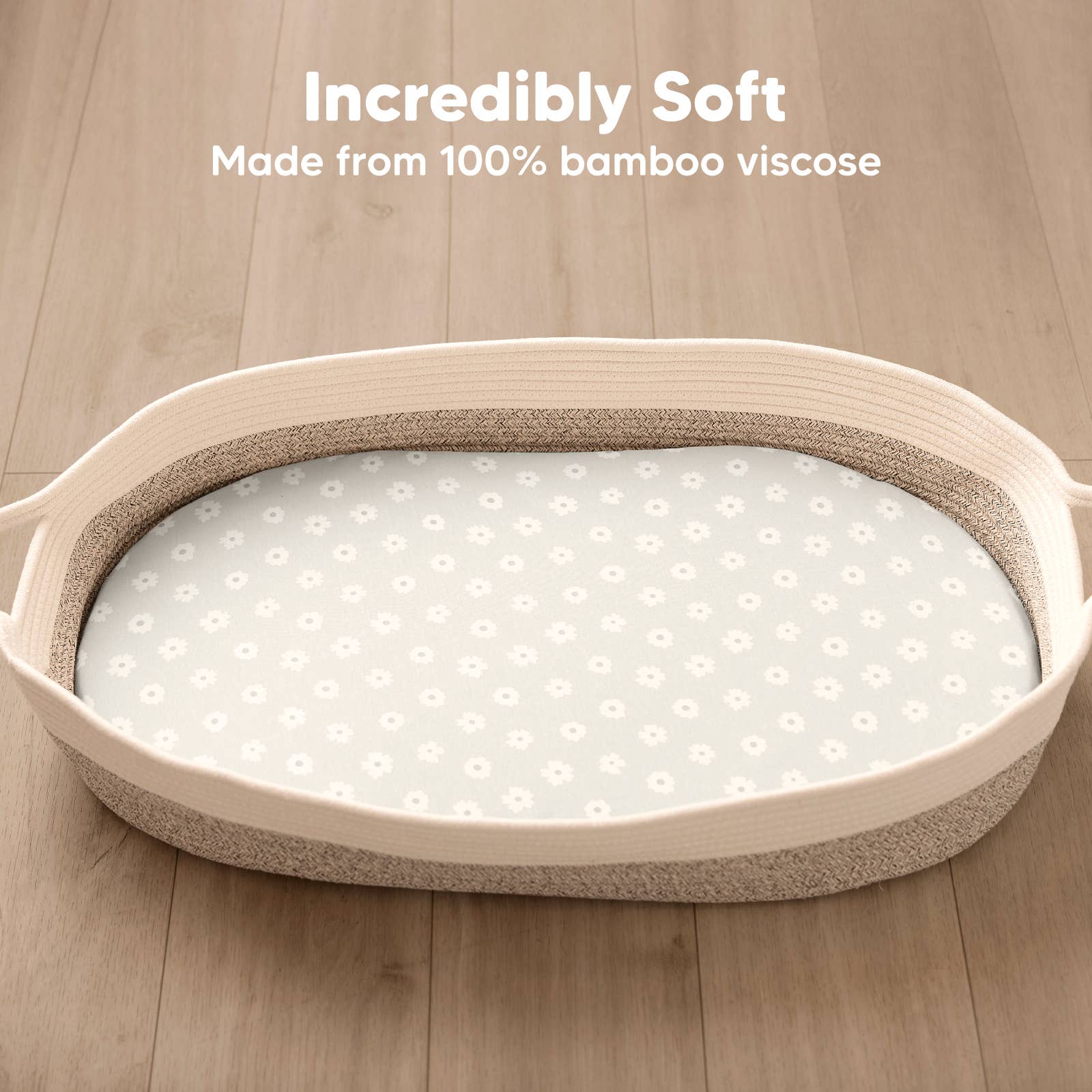 KeaBabies - Isla Bassinet Mattress Sheets Fitted for Baby Girls, Boys - Meadow-Giggles N Gear