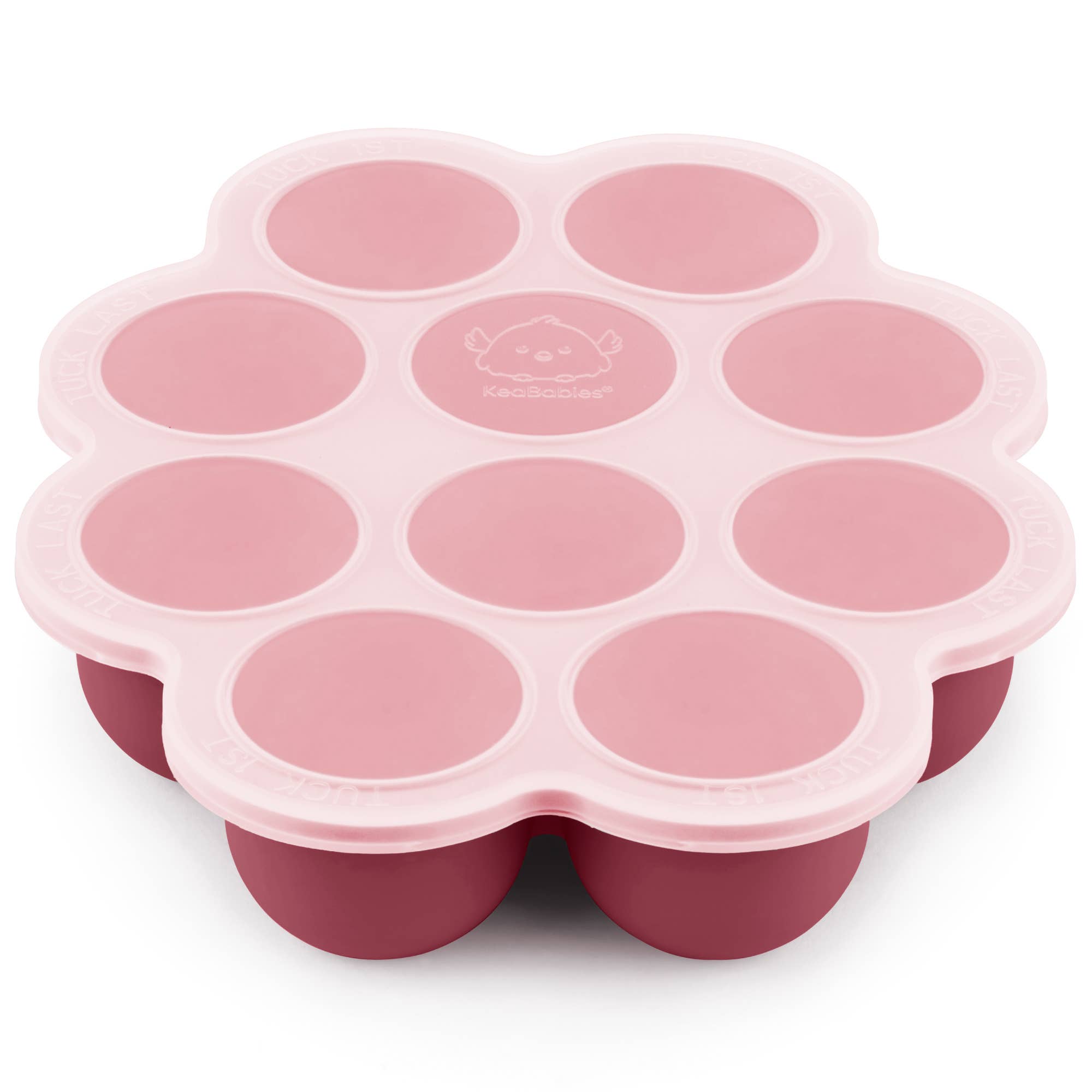 KeaBabies silicone baby food freezer tray with 10 pods, BPA-free, eco-friendly design for easy meal prep.