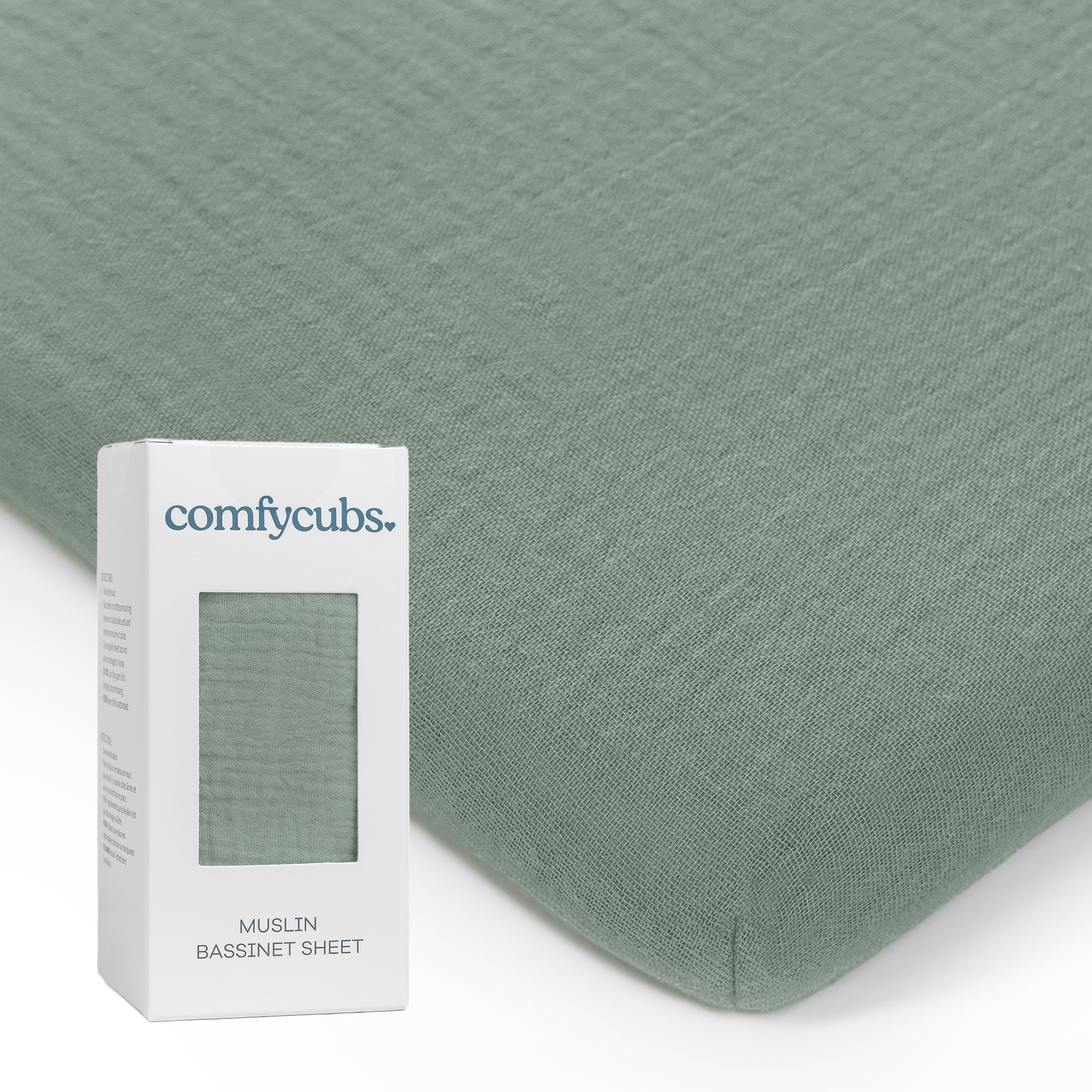 Comfy Cubs - Muslin Fitted Bassinet Crib Sheet, Extra Soft by Comfy Cubs-Giggles N Gear