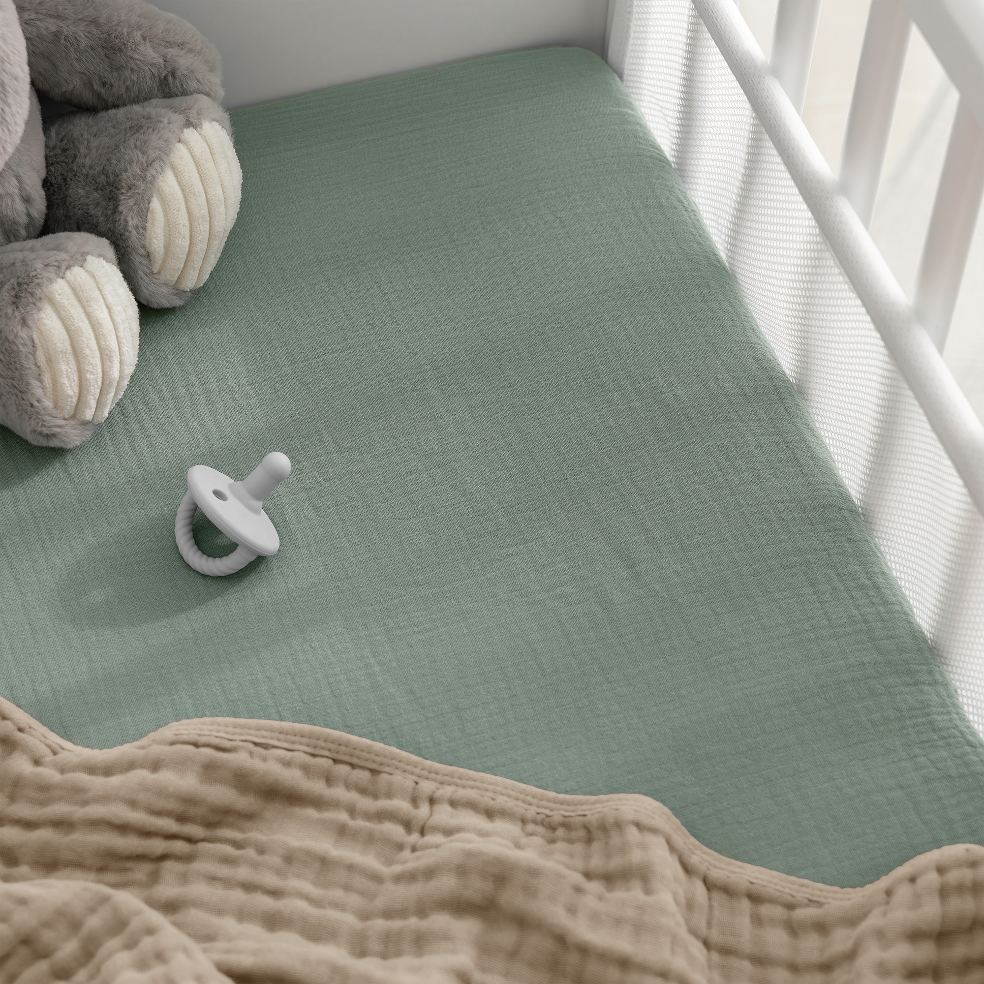 Comfy Cubs - Muslin Fitted Bassinet Crib Sheet, Extra Soft by Comfy Cubs-Giggles N Gear