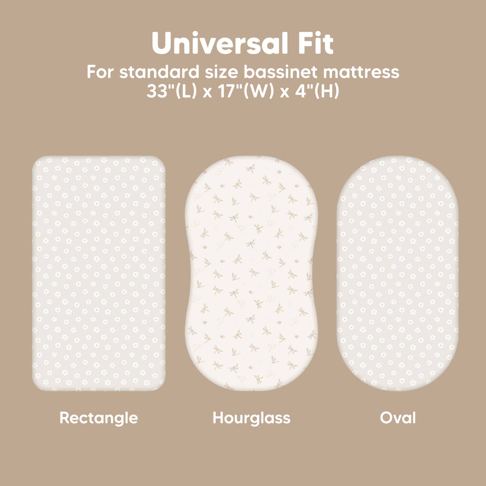 KeaBabies - Isla Bassinet Mattress Sheets Fitted for Baby Girls, Boys - Meadow-Giggles N Gear