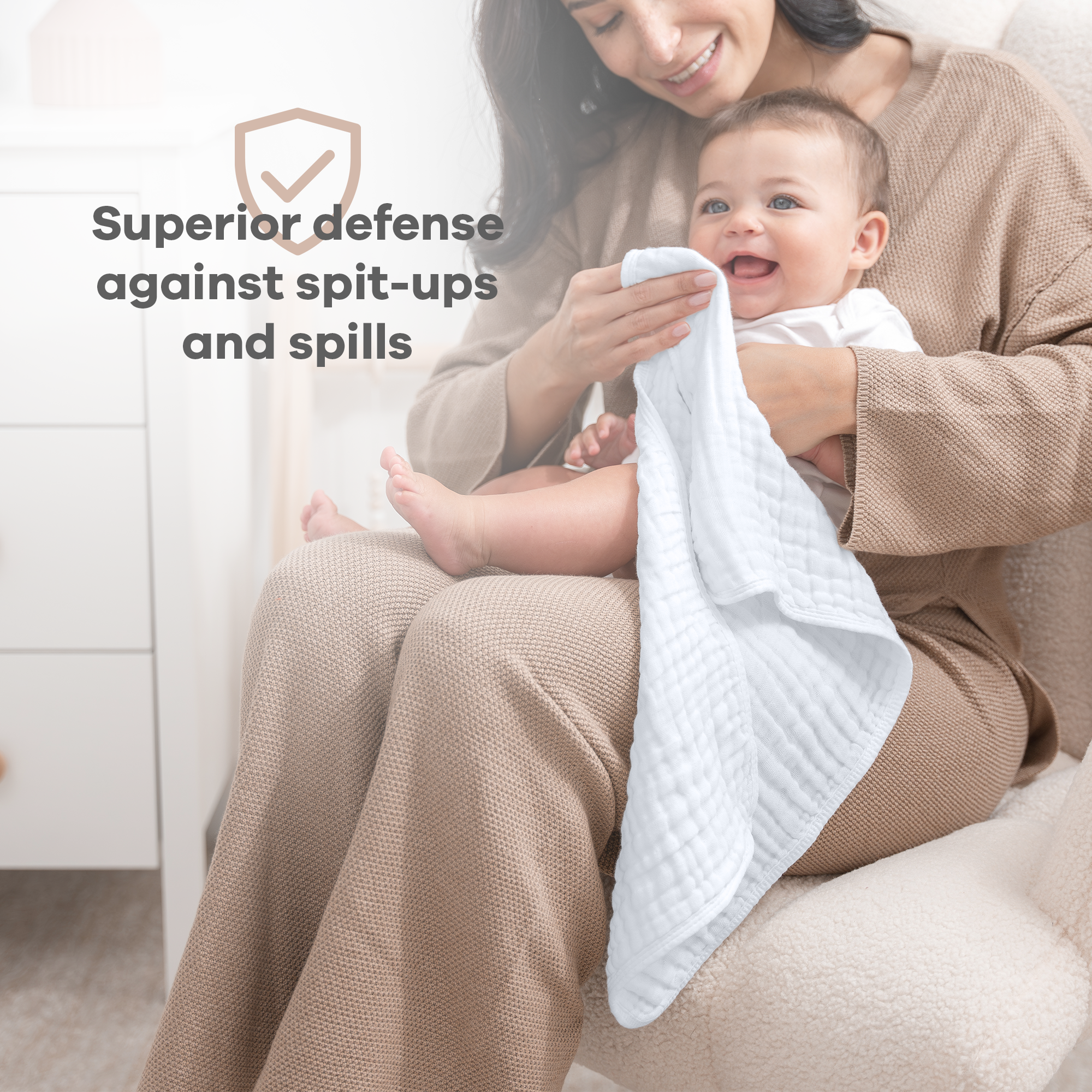 Comfy Cubs - Muslin Burp Cloths by Comfy Cubs - / Pack of 6-Giggles N Gear