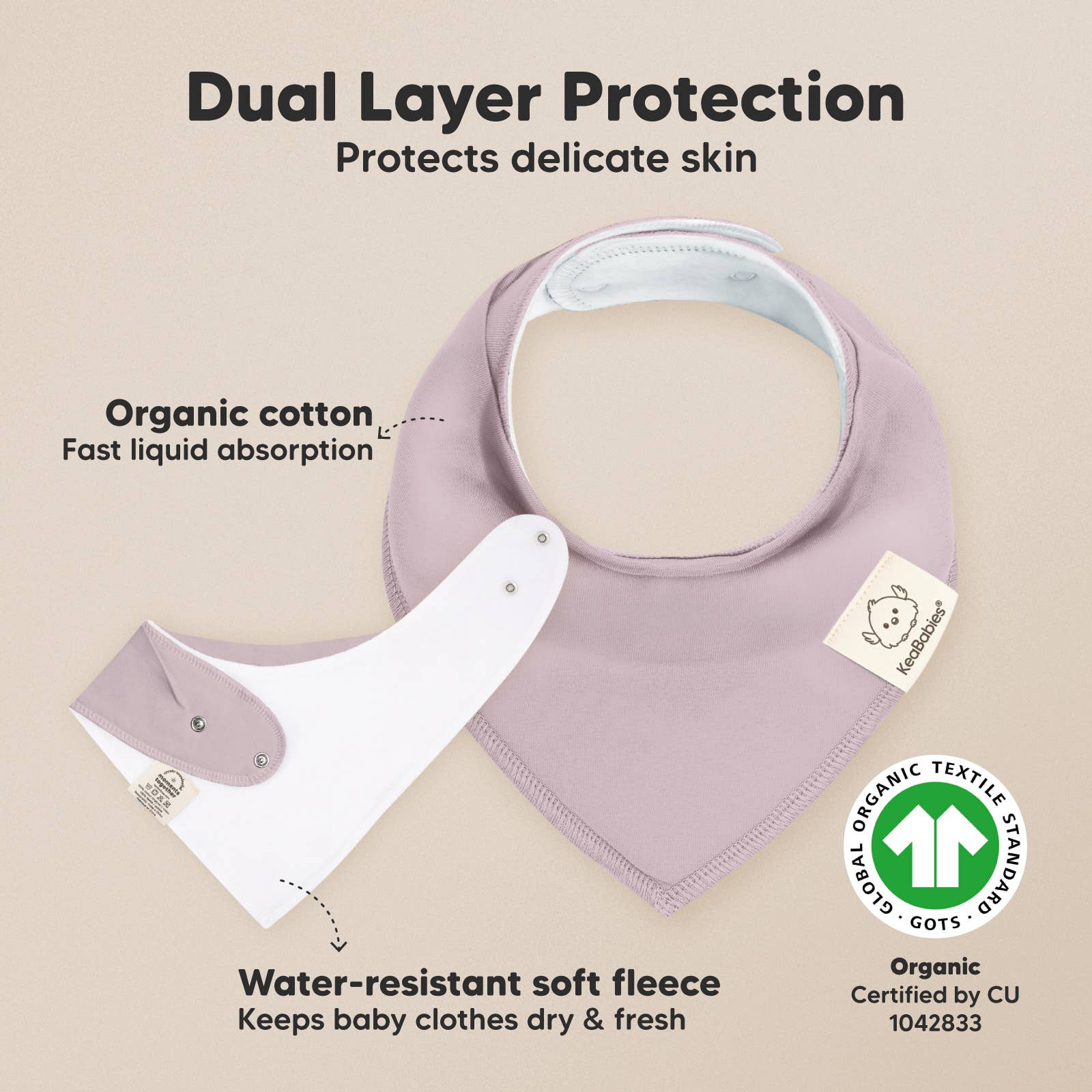 KeaBabies - 8-pack Baby Bandana Bibs for Boys and Girls - Embrace-Giggles N Gear